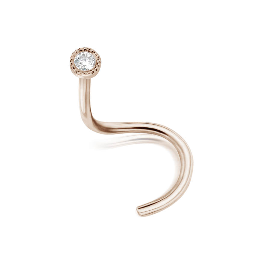 Diamond Scalloped Set Nostril Screw