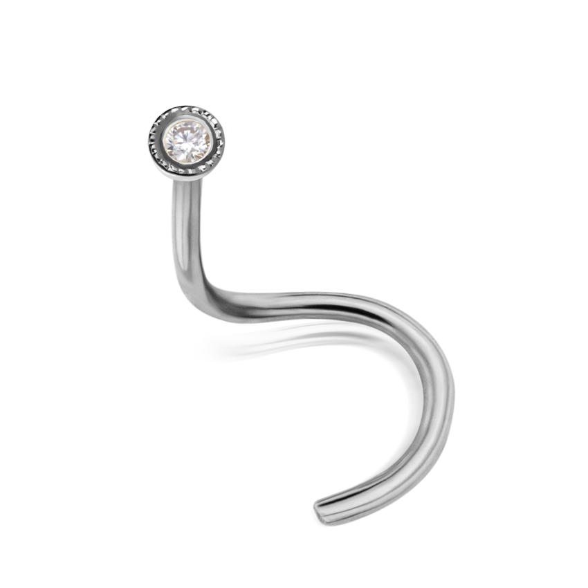 Diamond Scalloped Set Nostril Screw