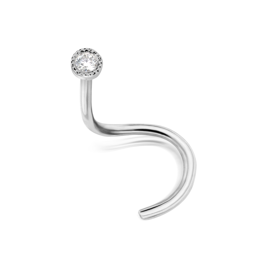 Diamond Scalloped Set Nostril Screw
