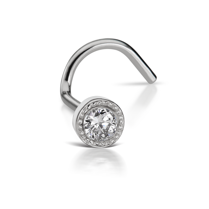 Diamond Scalloped Set Nostril Screw