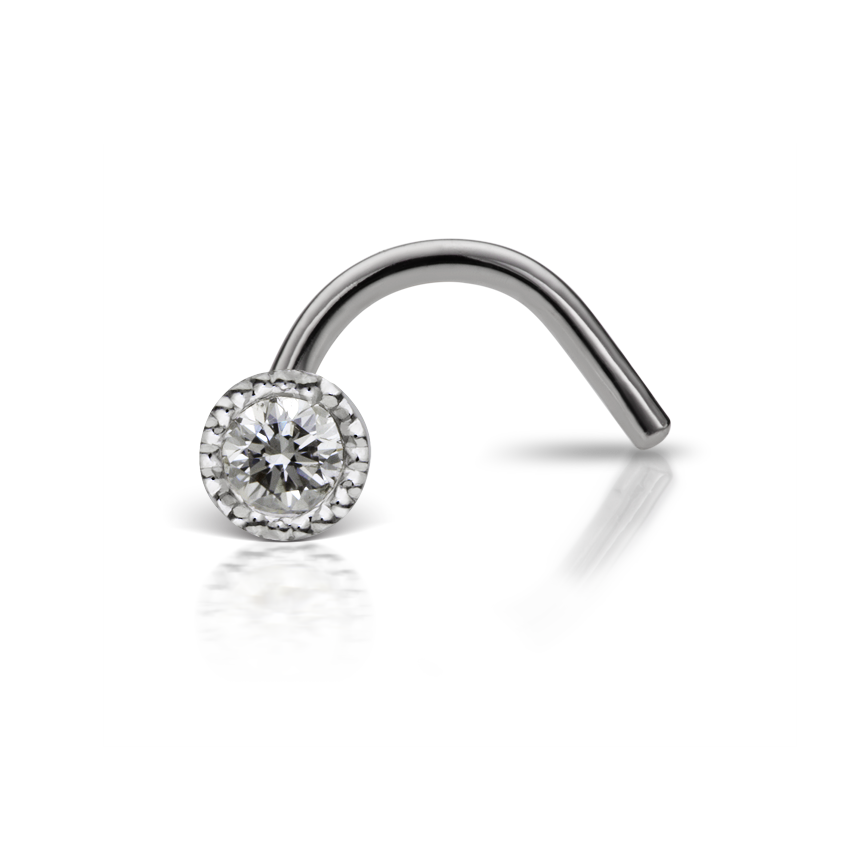 Diamond Scalloped Set Nostril Screw
