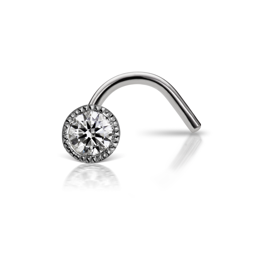 Diamond Scalloped Set Nostril Screw