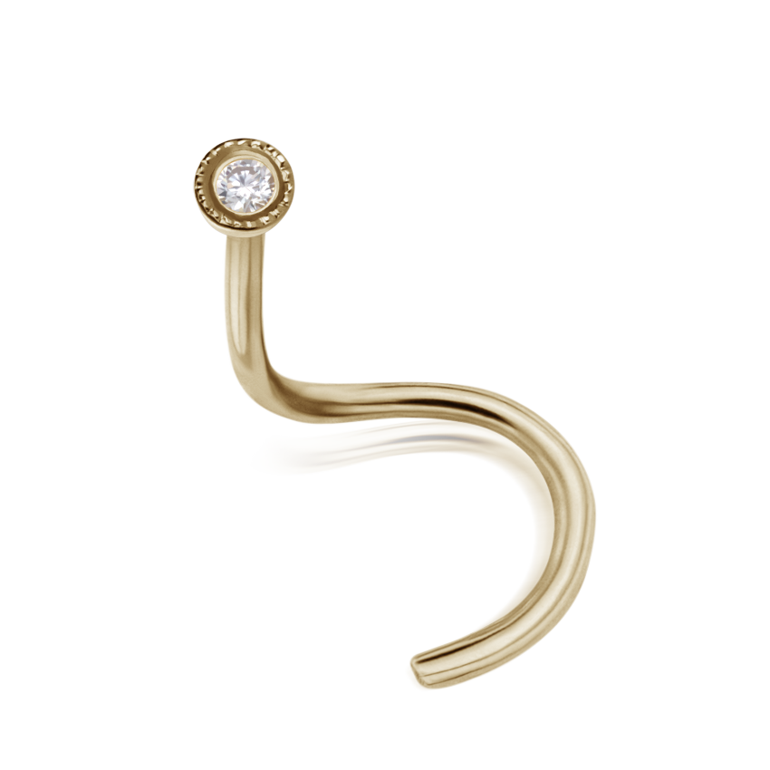 Diamond Scalloped Set Nostril Screw