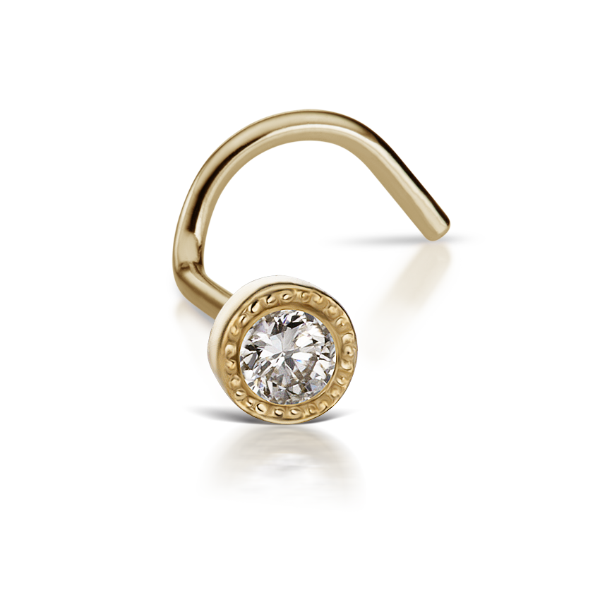 Diamond Scalloped Set Nostril Screw