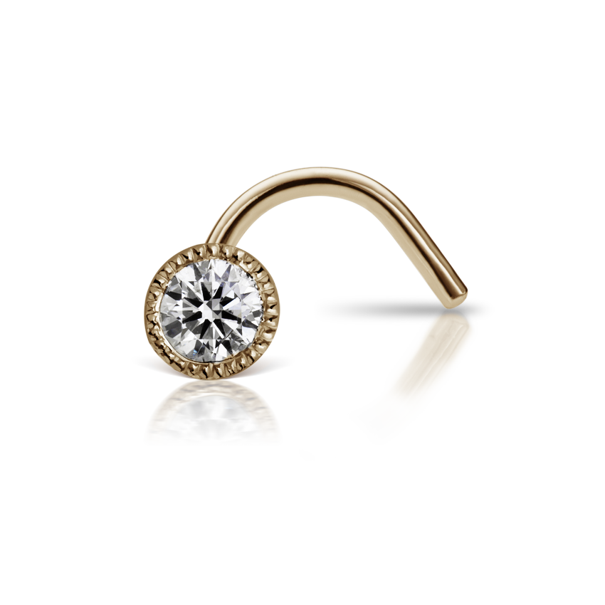 Diamond Scalloped Set Nostril Screw