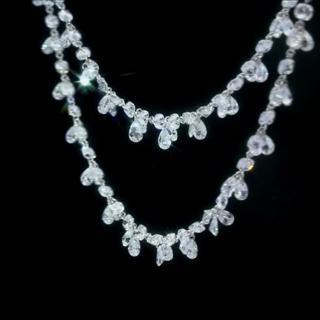 Diamond Ear-to-Ear Double Chain Charm