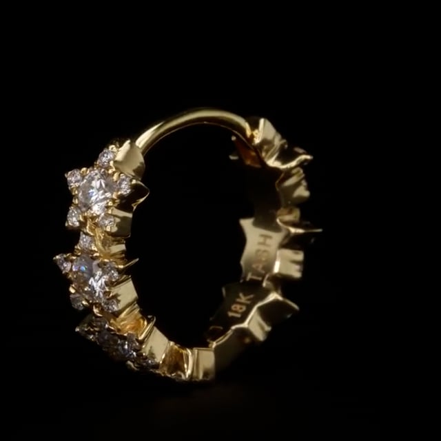 Diamond Constellation Eternity Hoop Earring
