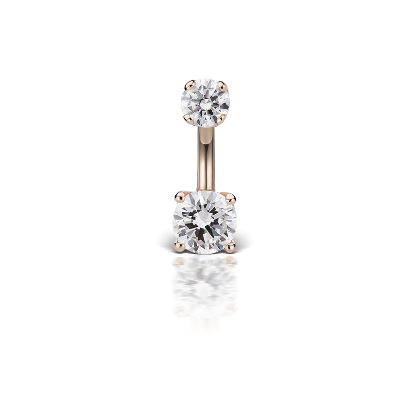 Prong Set Cubic Zirconia Rook Barbell