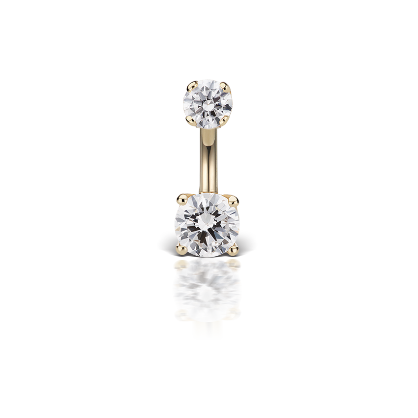 Prong Set Cubic Zirconia Rook Barbell