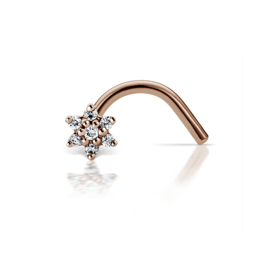 Diamond Flower Nostril Screw