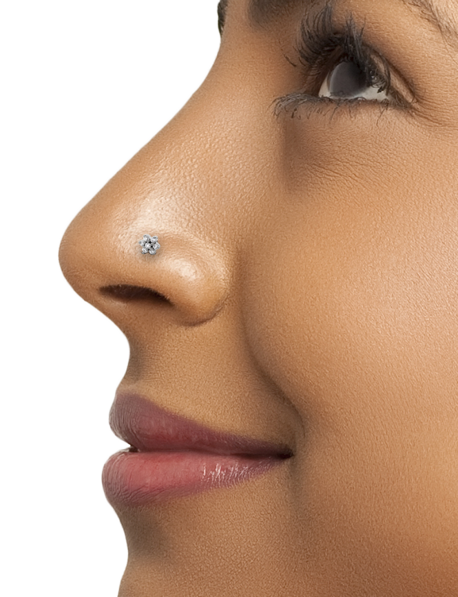 Diamond Flower Nostril Screw