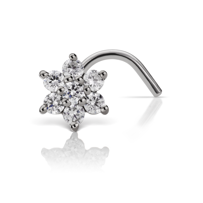 Diamond Flower Nostril Screw