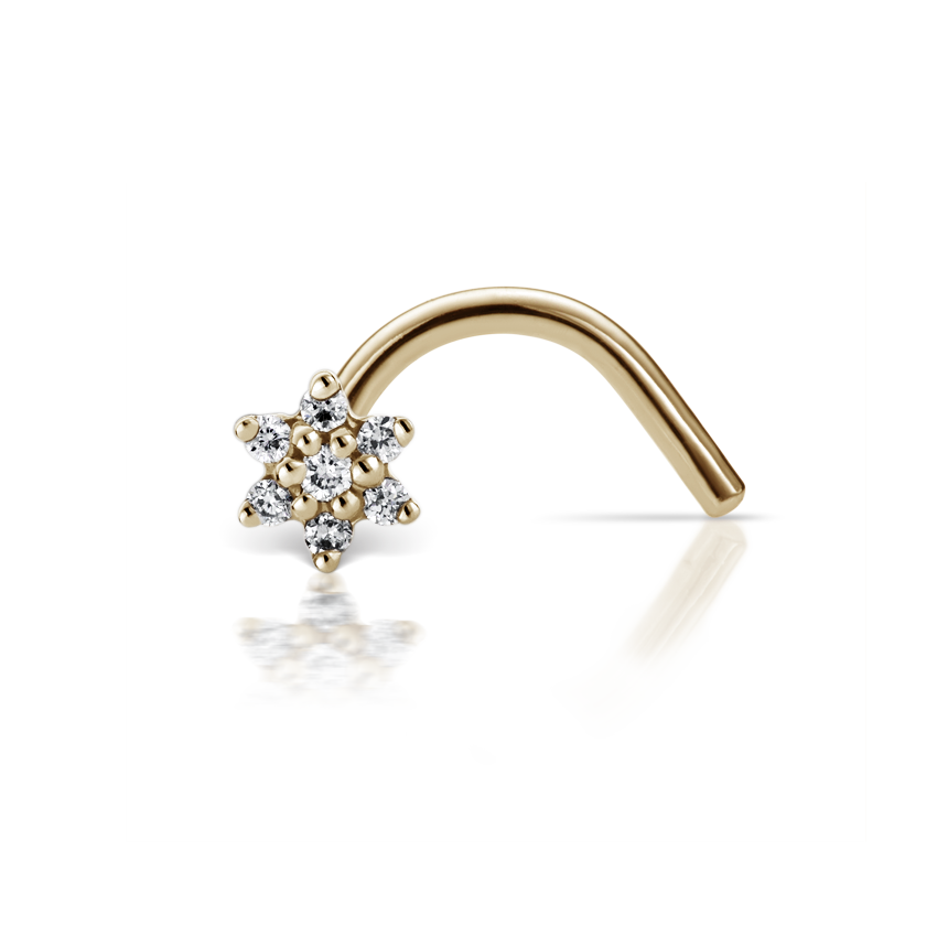 Diamond Flower Nostril Screw