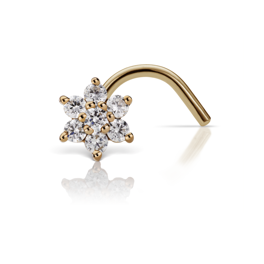 Diamond Flower Nostril Screw
