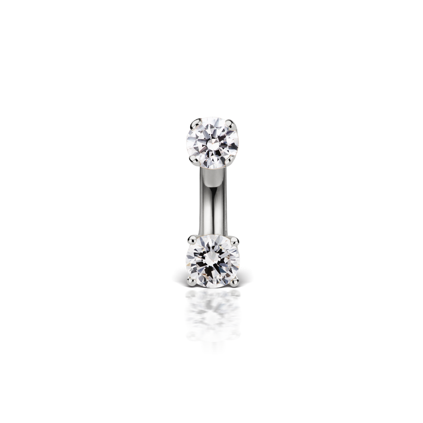 Prong Set Diamond Rook Barbell