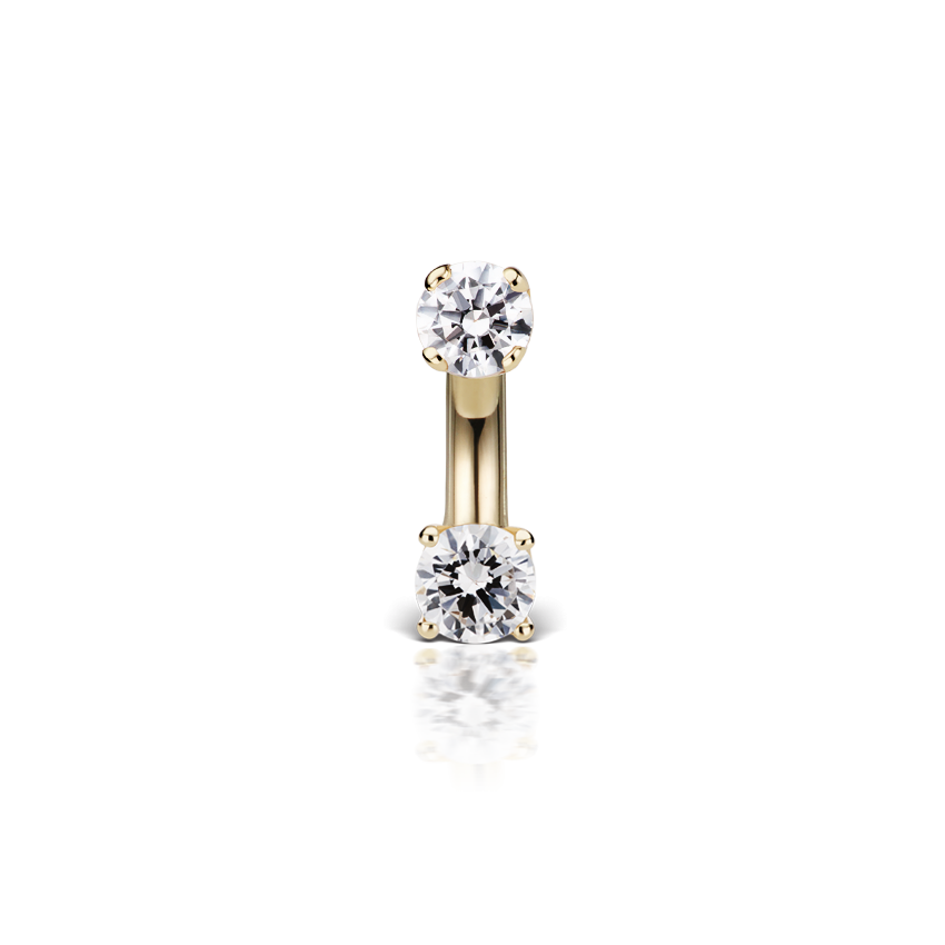 Prong Set Diamond Rook Barbell