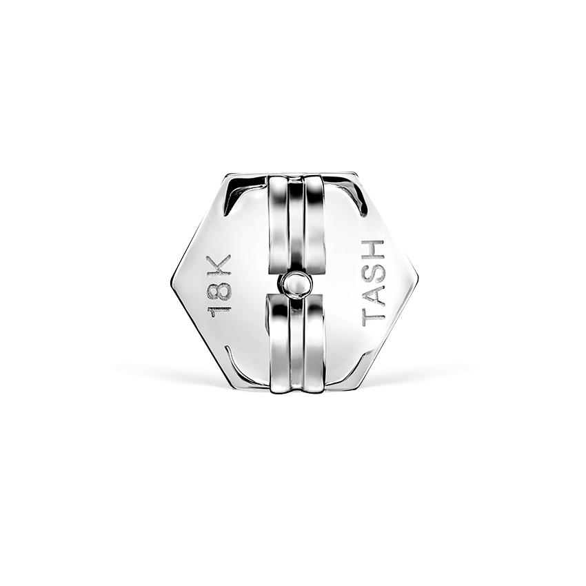 Invisible Set Hexagon Diamond Stud Earring