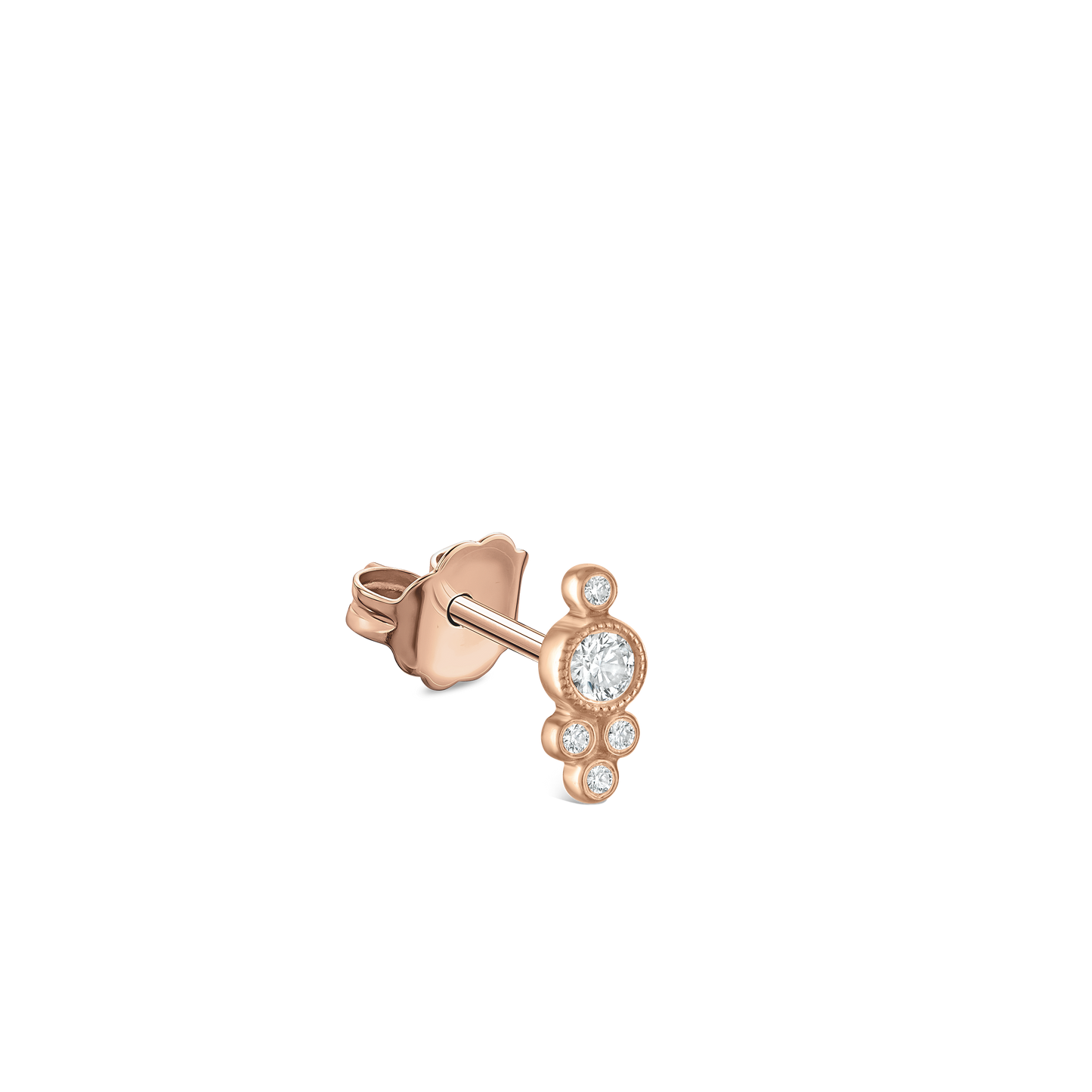 Diamond Four Ball Trinity Stud Earring