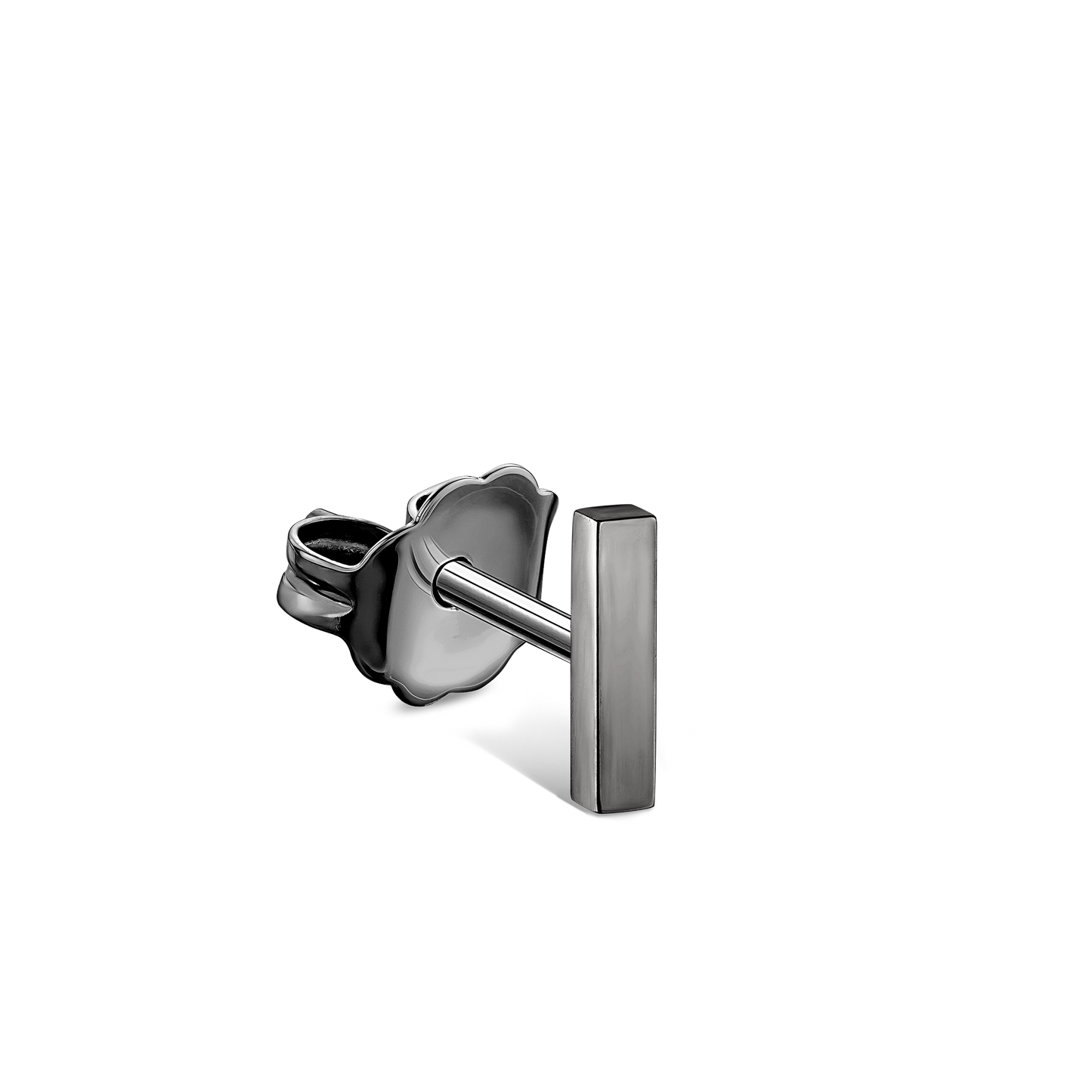 Polished Square Bar Stud Earring