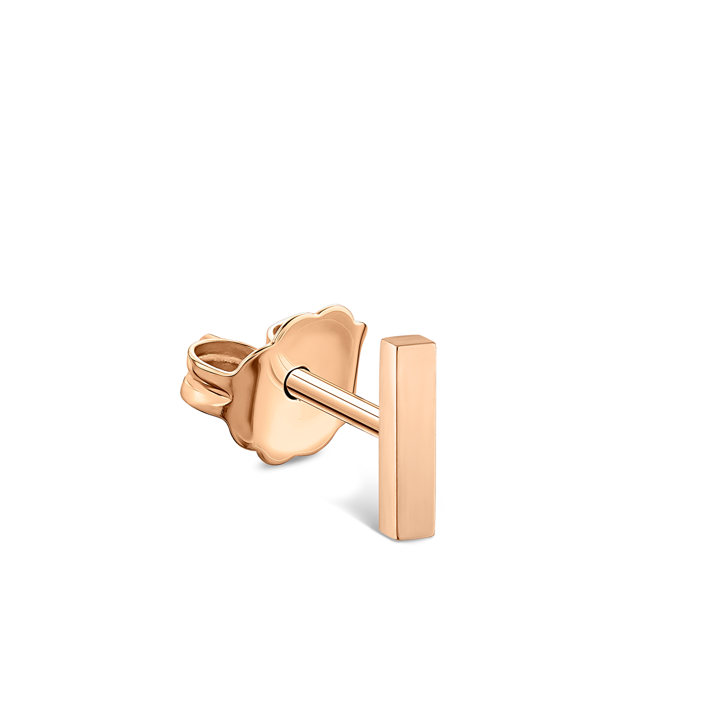 Polished Square Bar Stud Earring