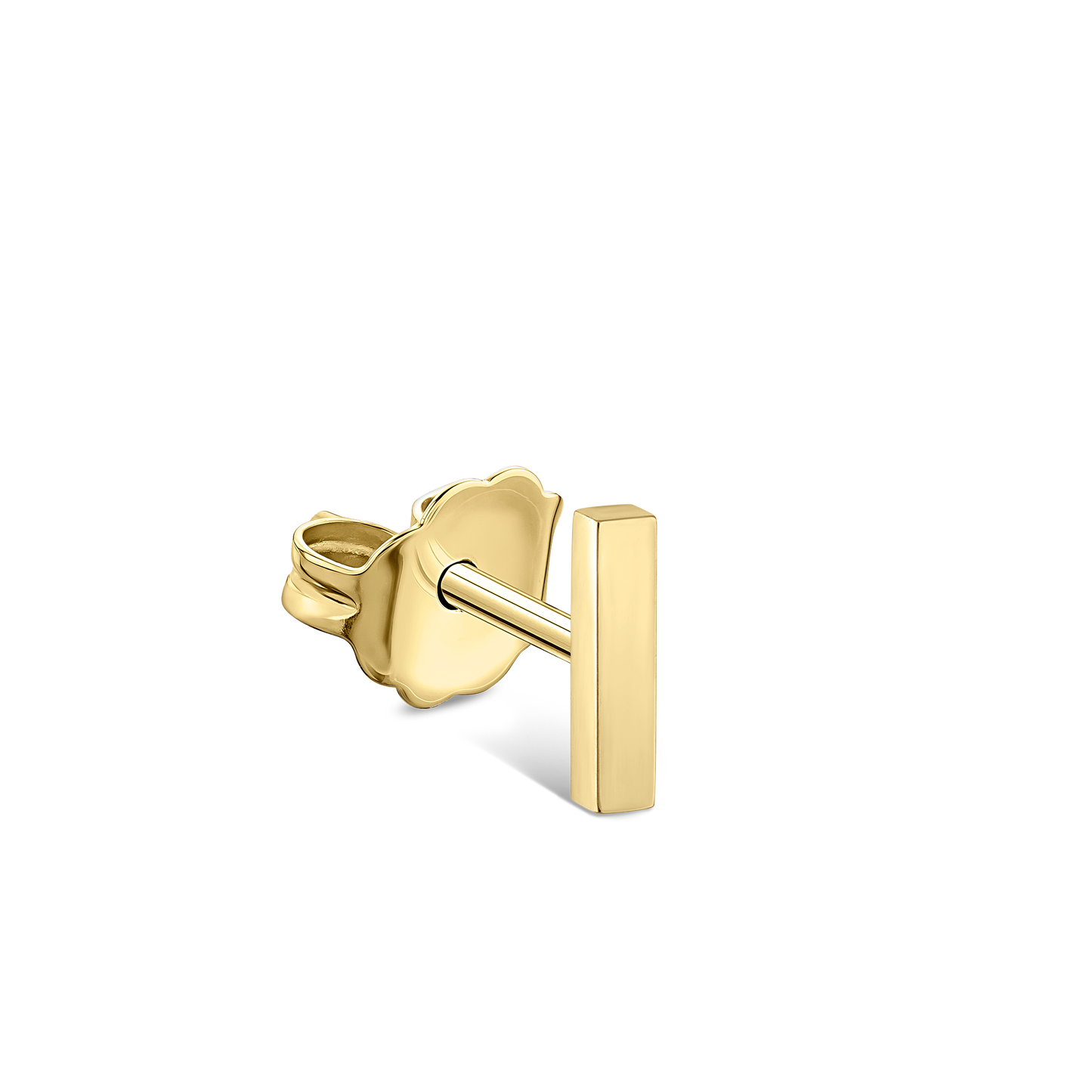 Polished Square Bar Stud Earring