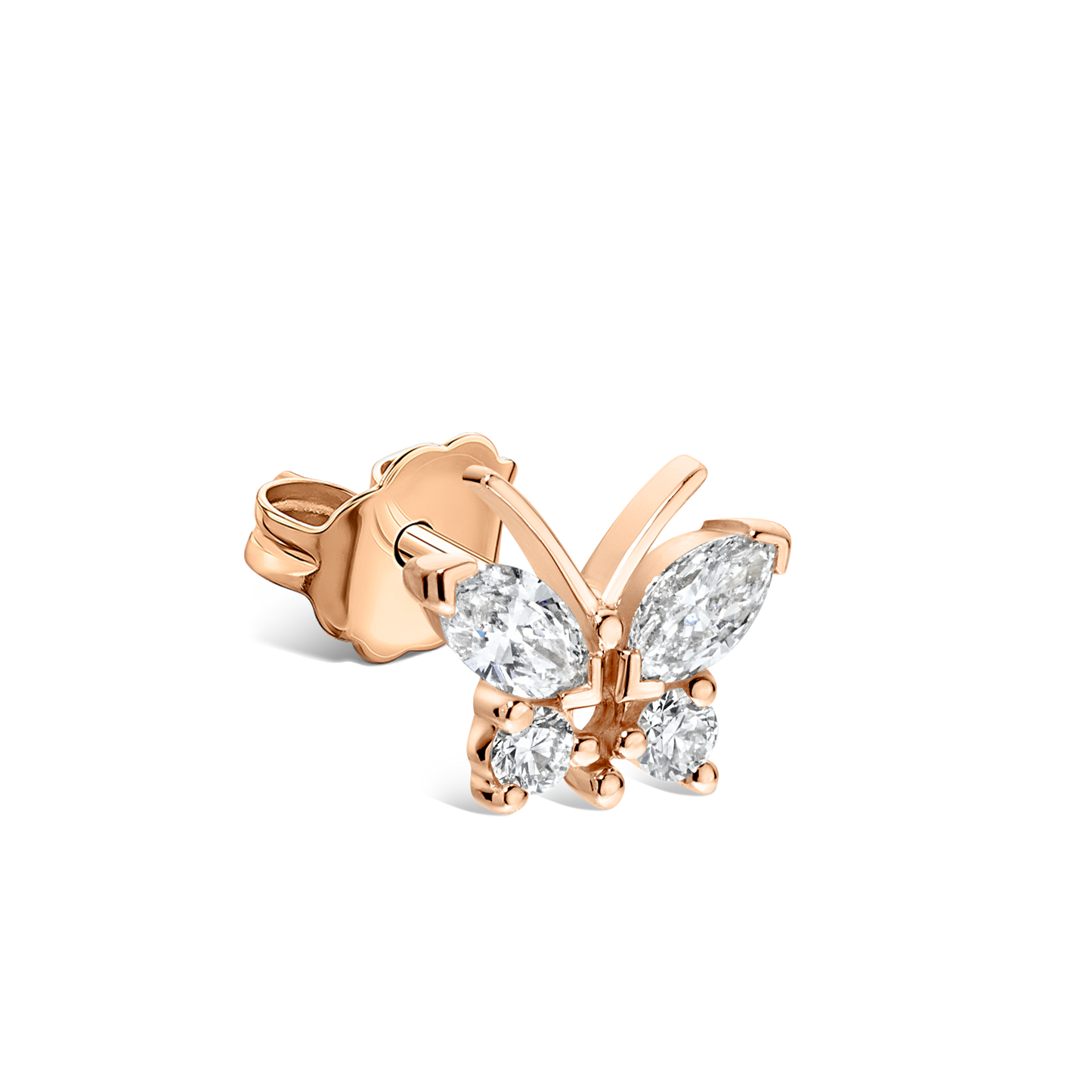 Diamond Marquise Butterfly Stud Earring