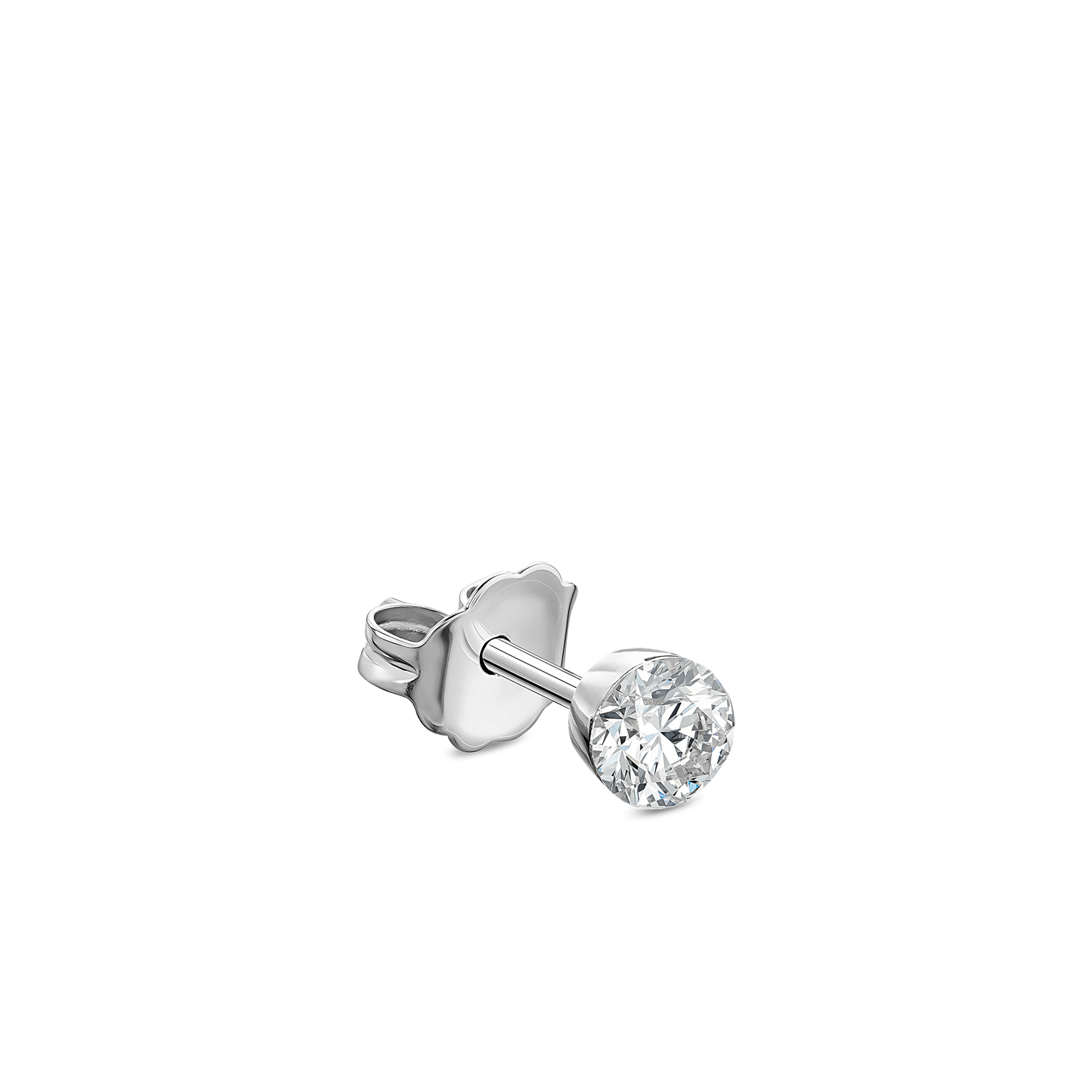 Invisible Set Diamond Stud Earring