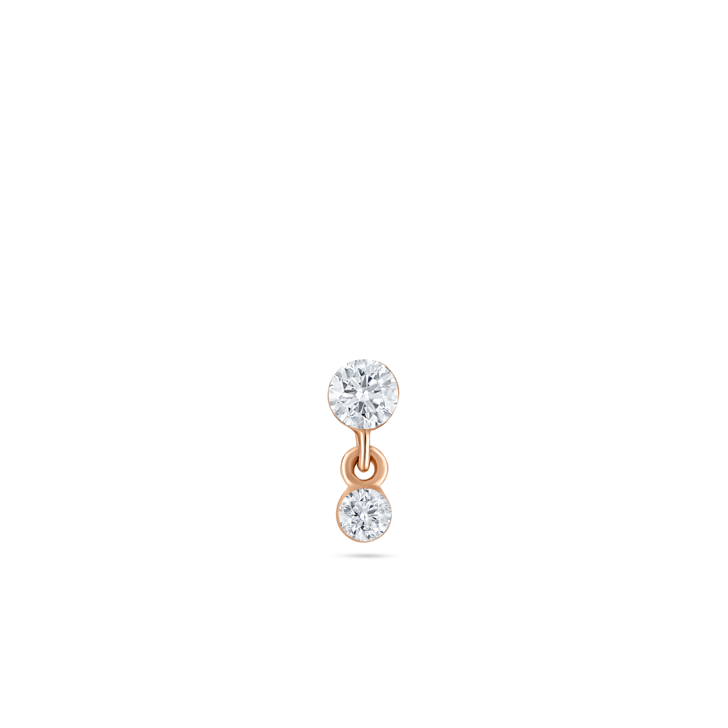 Invisible Set Diamond Dangle Stud Earring