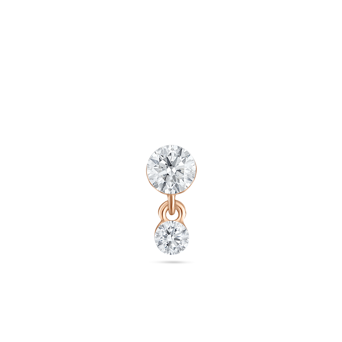 Invisible Set Diamond Dangle Stud Earring