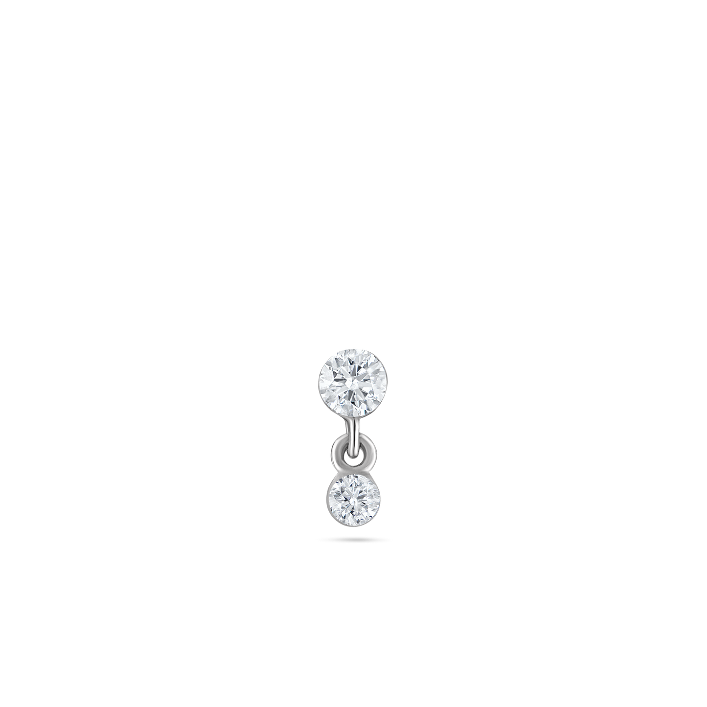 Invisible Set Diamond Dangle Stud Earring