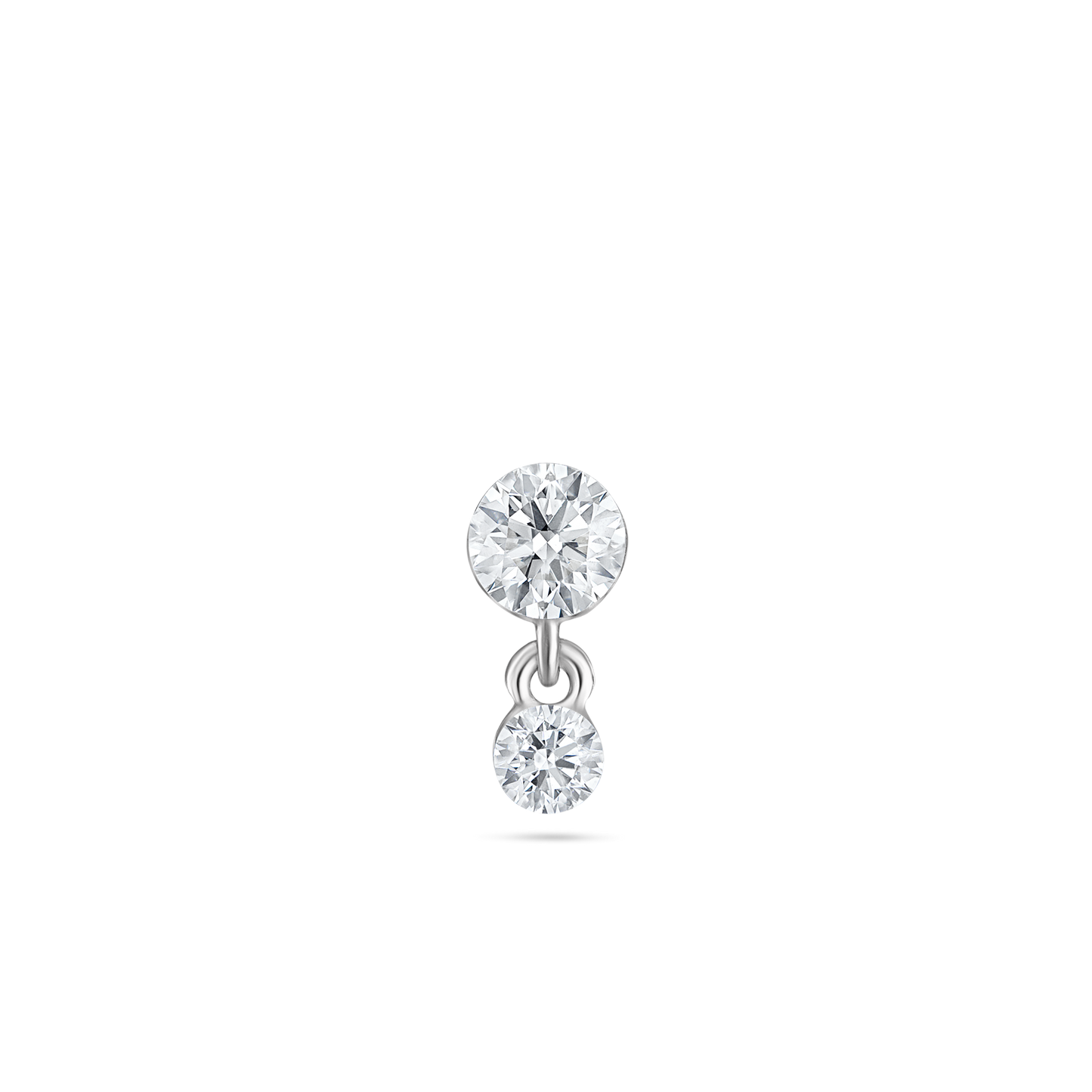 Invisible Set Diamond Dangle Stud Earring