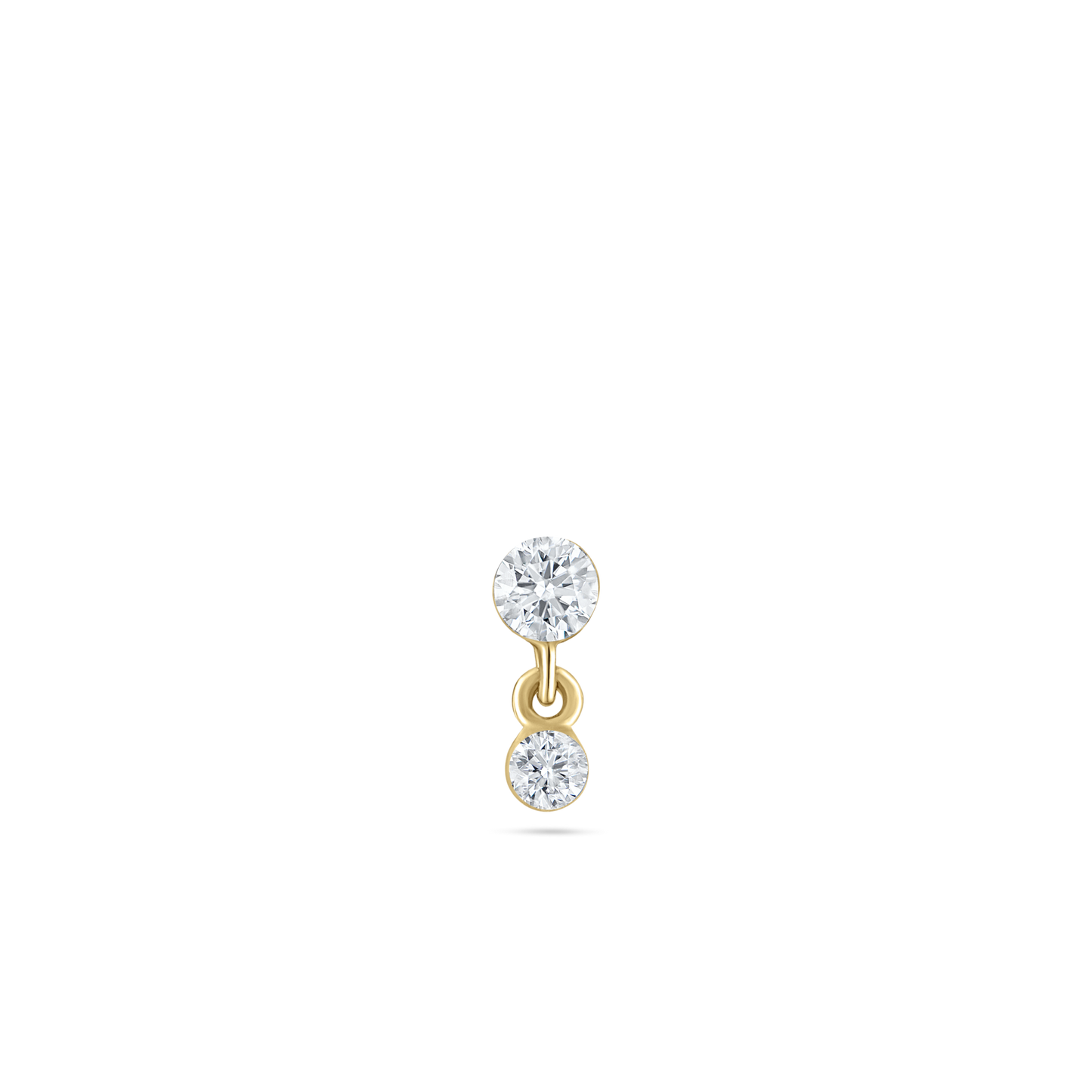 Invisible Set Diamond Dangle Stud Earring