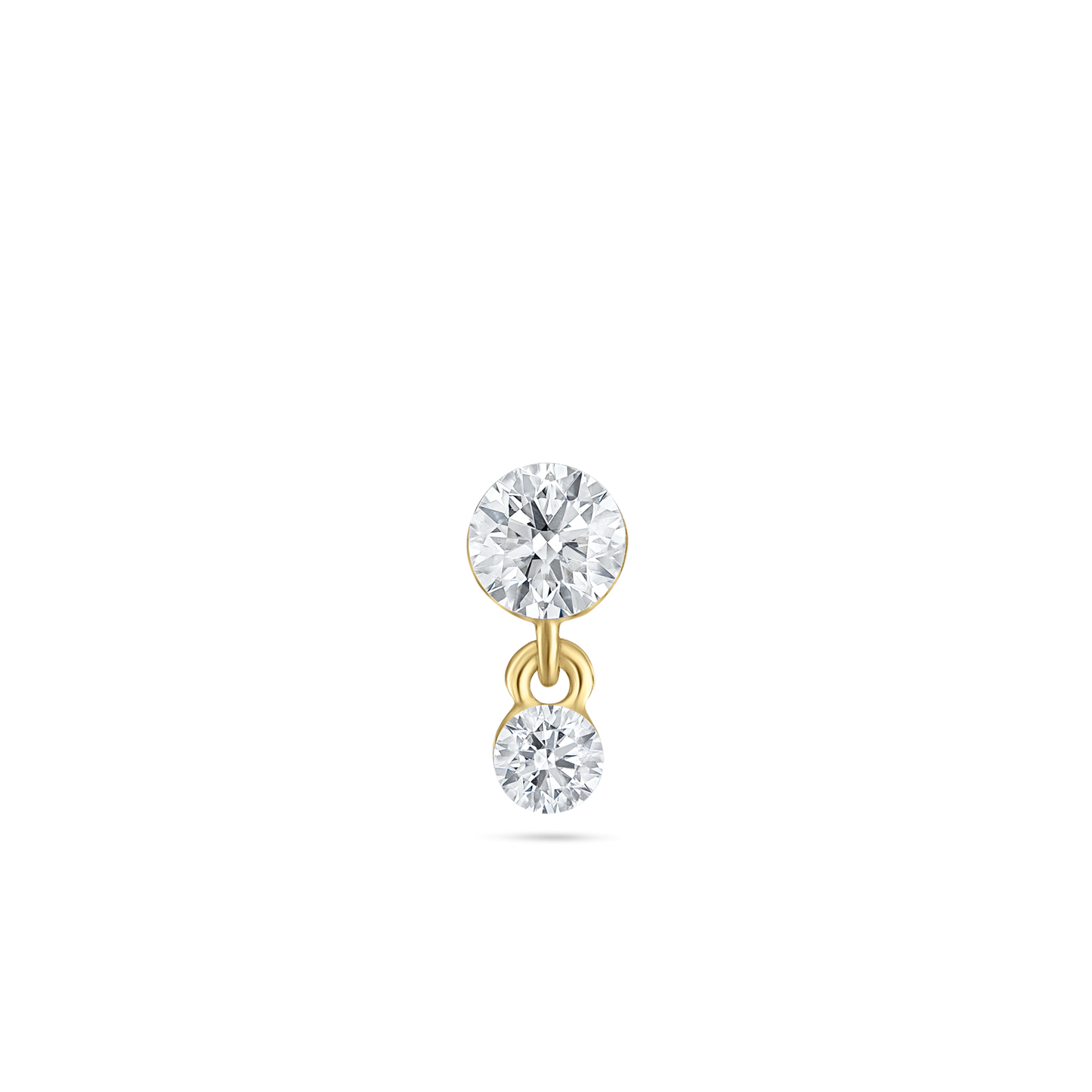 Invisible Set Diamond Dangle Stud Earring