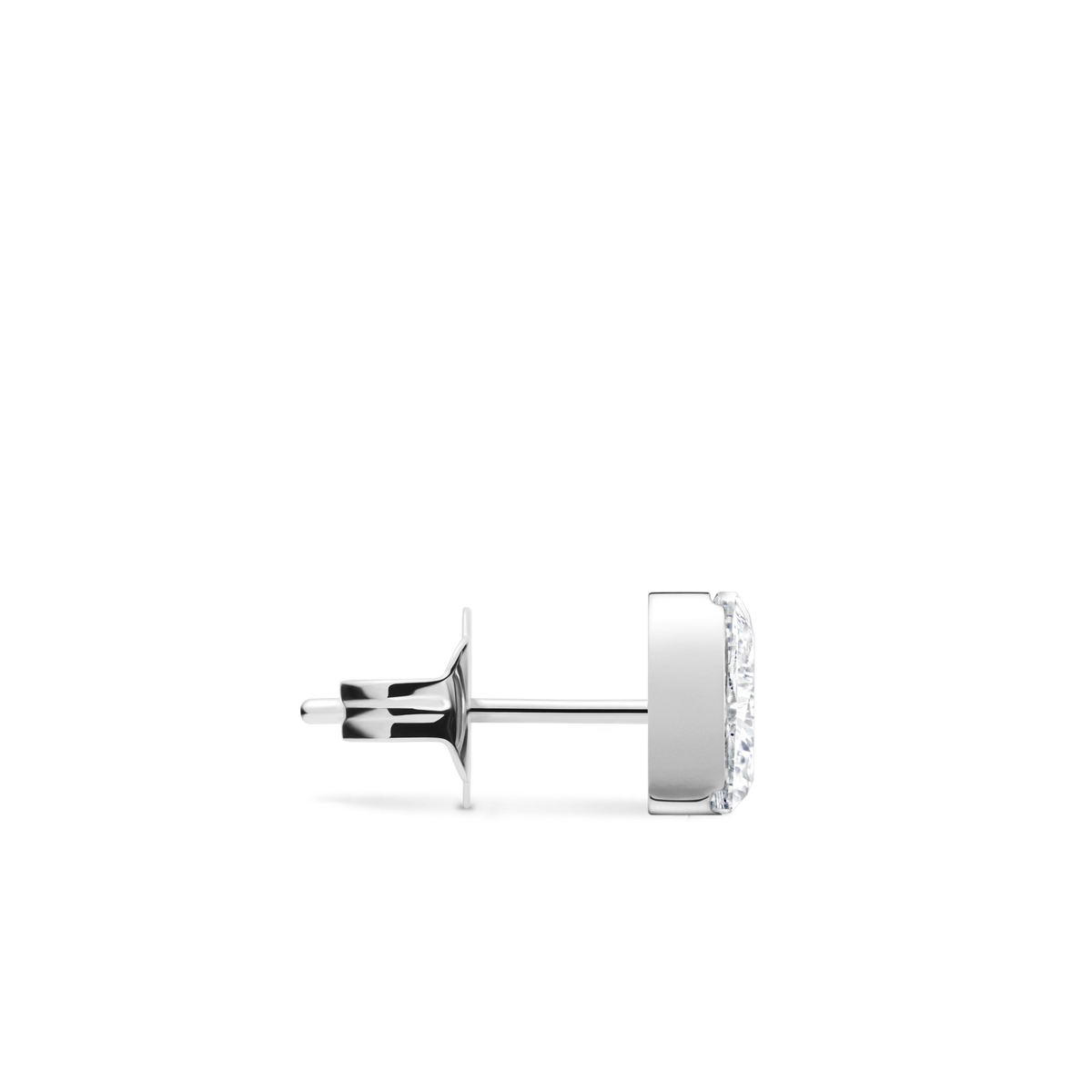 Invisible Set Triangle Diamond Stud Earring