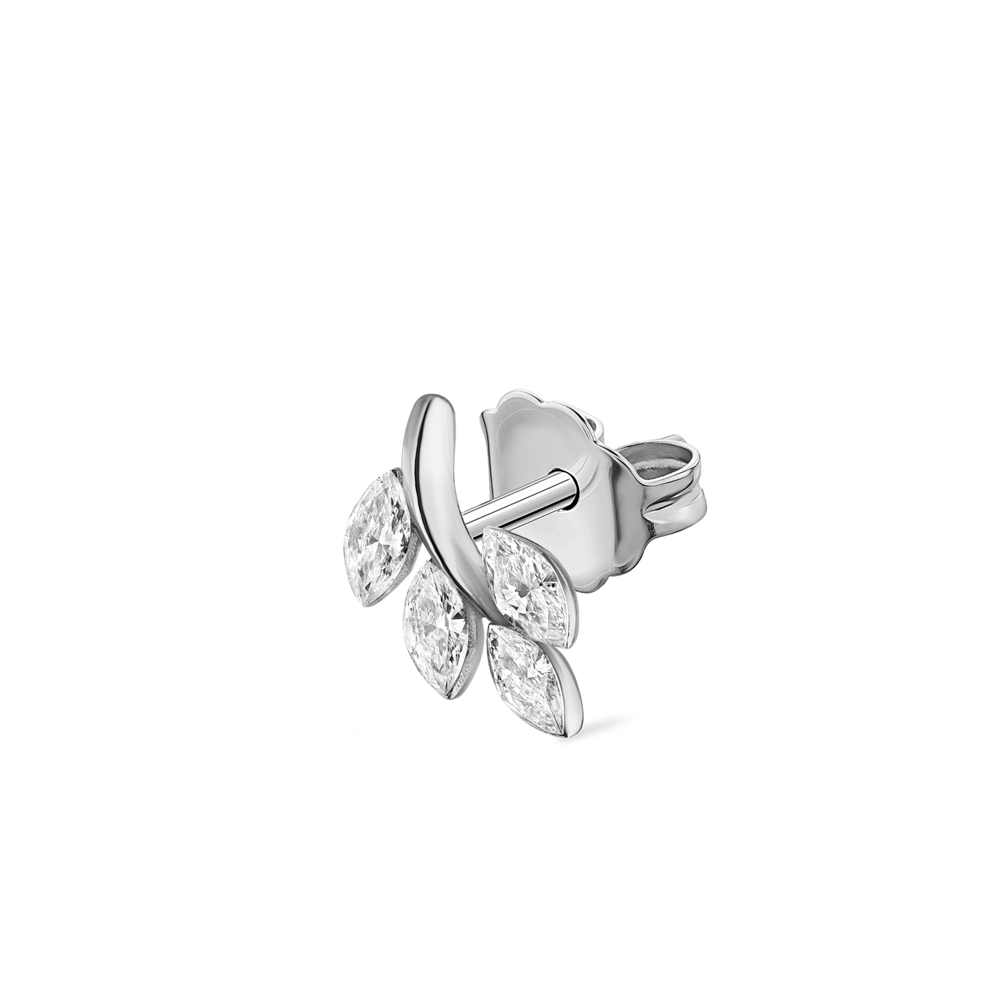 Diamond Vine Stud Earring