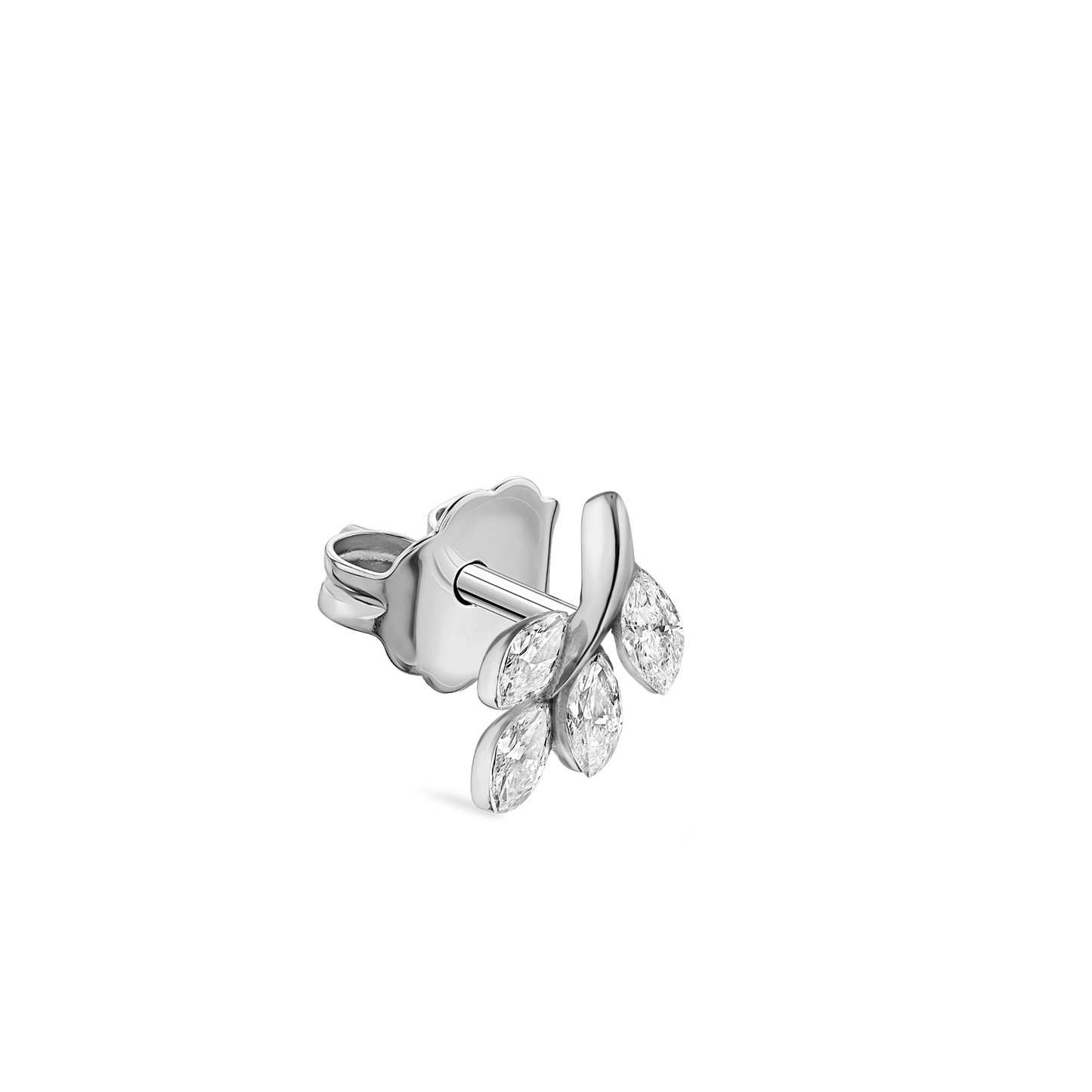 Diamond Vine Stud Earring