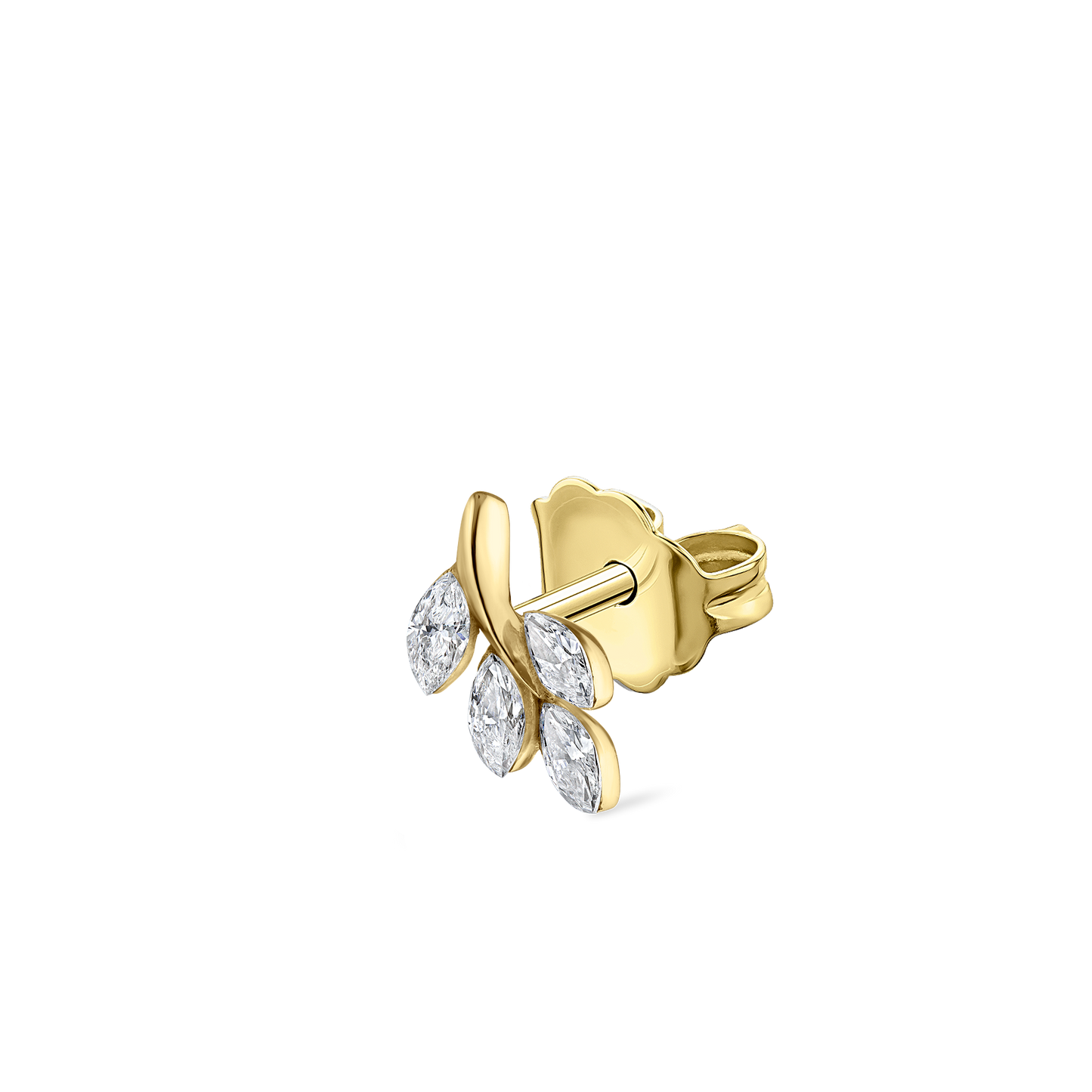 Diamond Vine Stud Earring