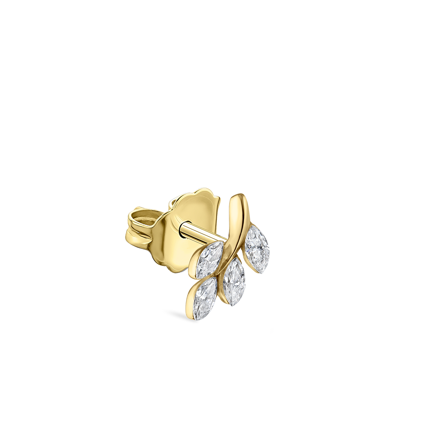 Diamond Vine Stud Earring