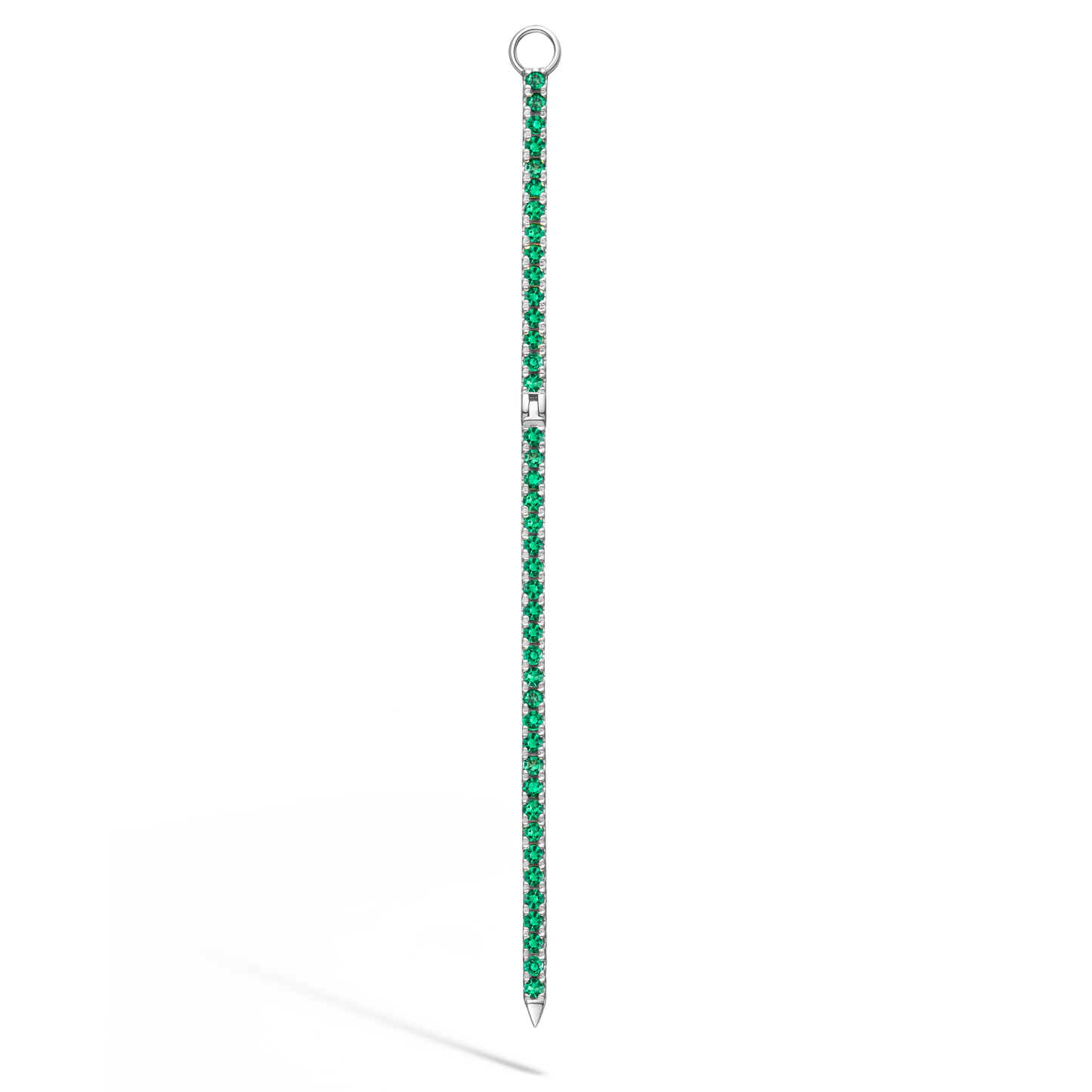 Diamond and Emerald Eternity Bar Charm
