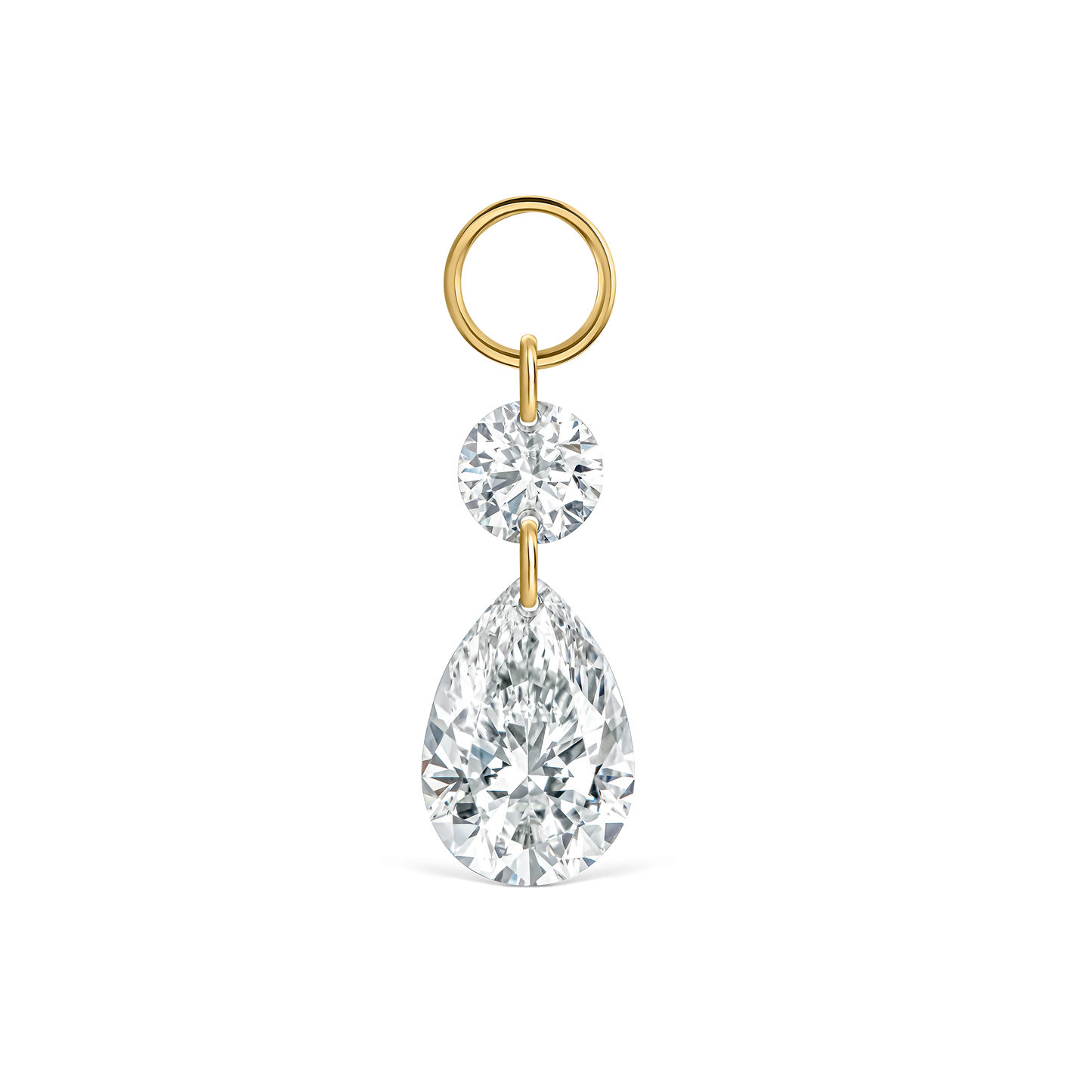 Floating Double Diamond Charm