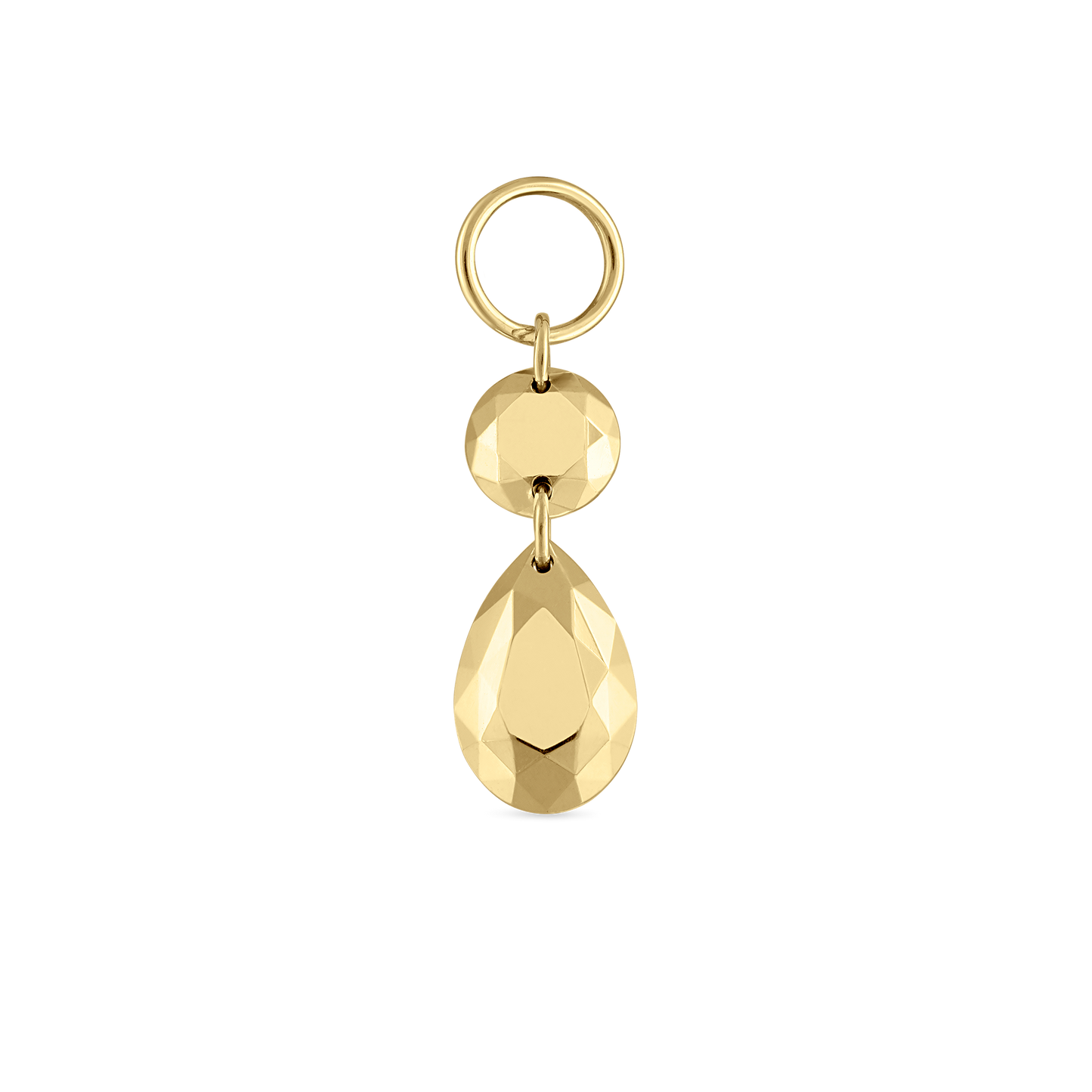 Double Faceted Gold Charm