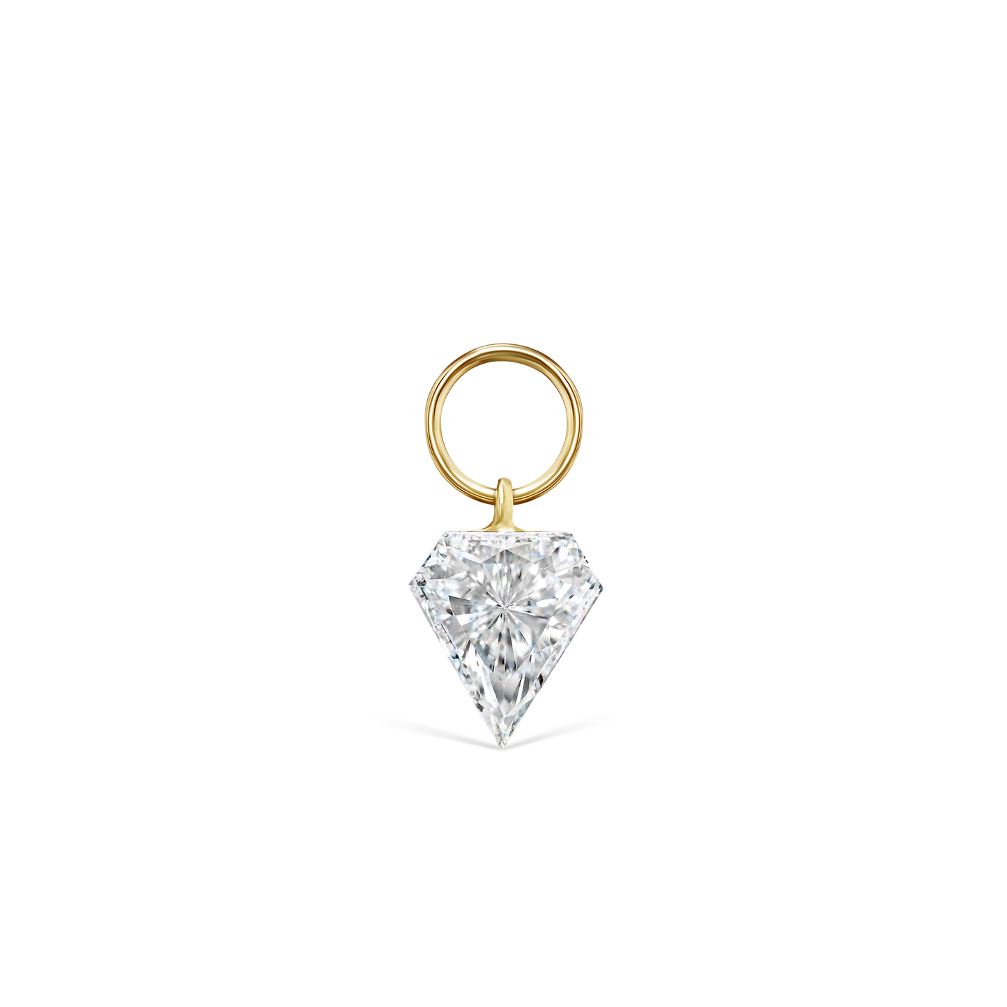 Invisible Set Diamond Silhouette Charm