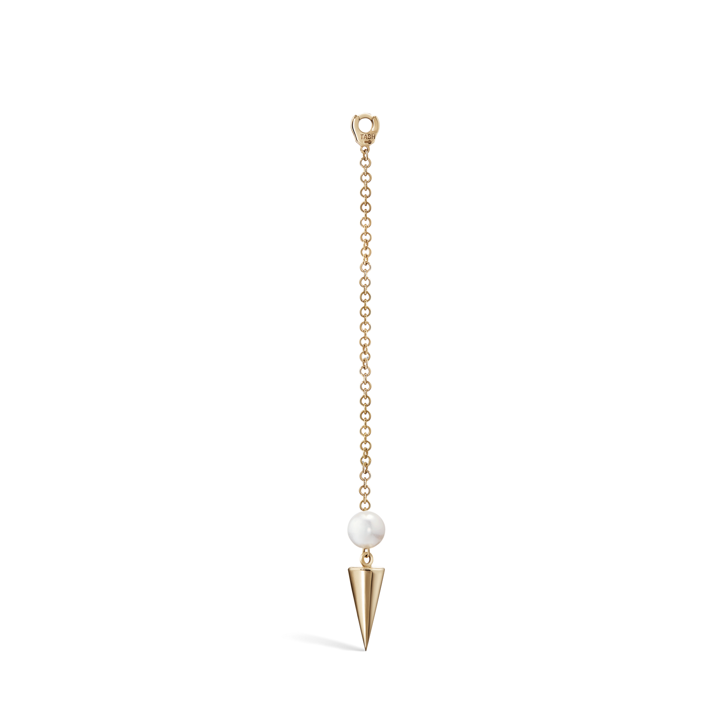 Pearl and Long Spike Pendulum Charm