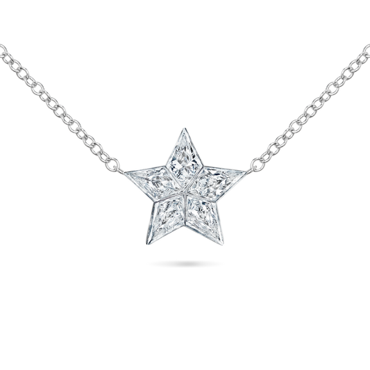 11mm Invisible Set Diamond Star Necklace