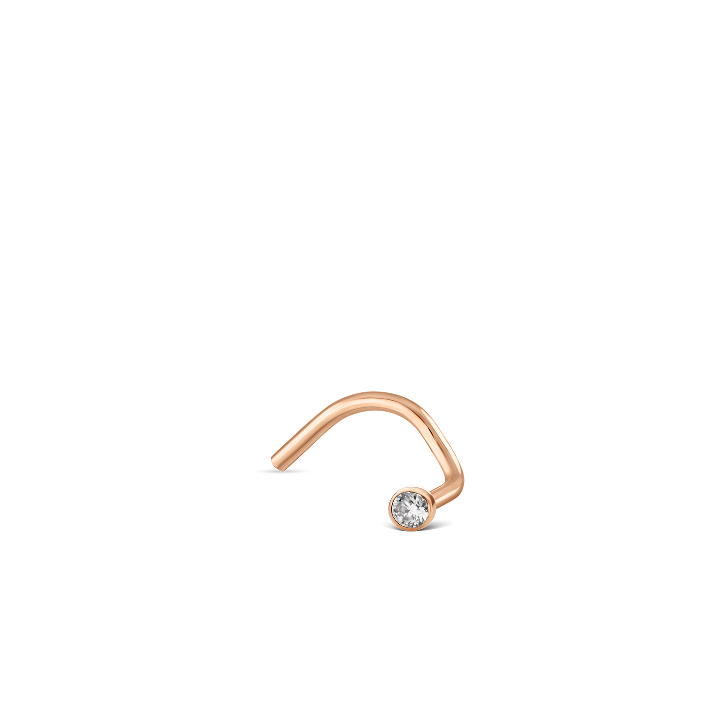 Diamond Plain Bezel Nostril Screw