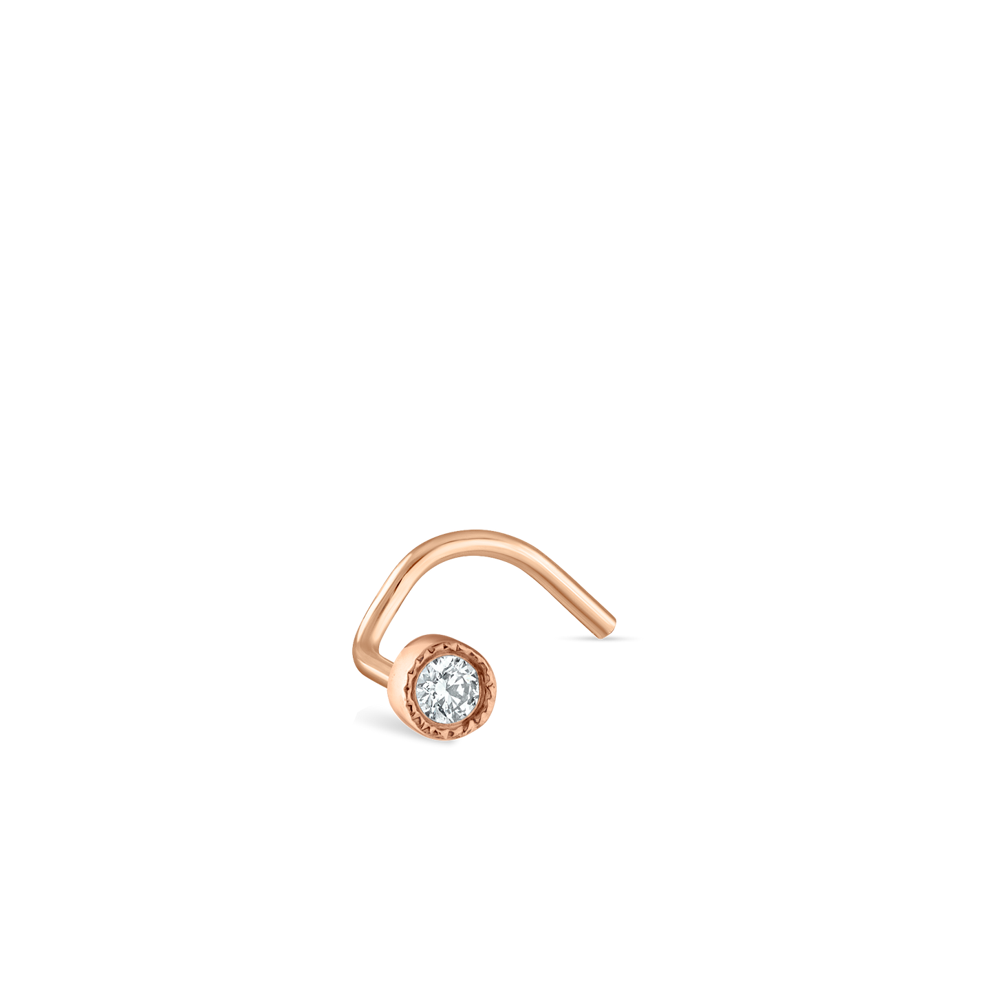 Diamond Scalloped Set Nostril Screw