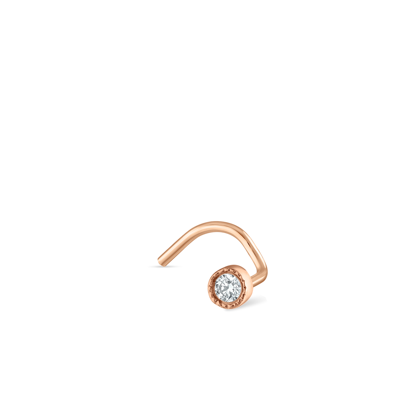 Diamond Scalloped Set Nostril Screw