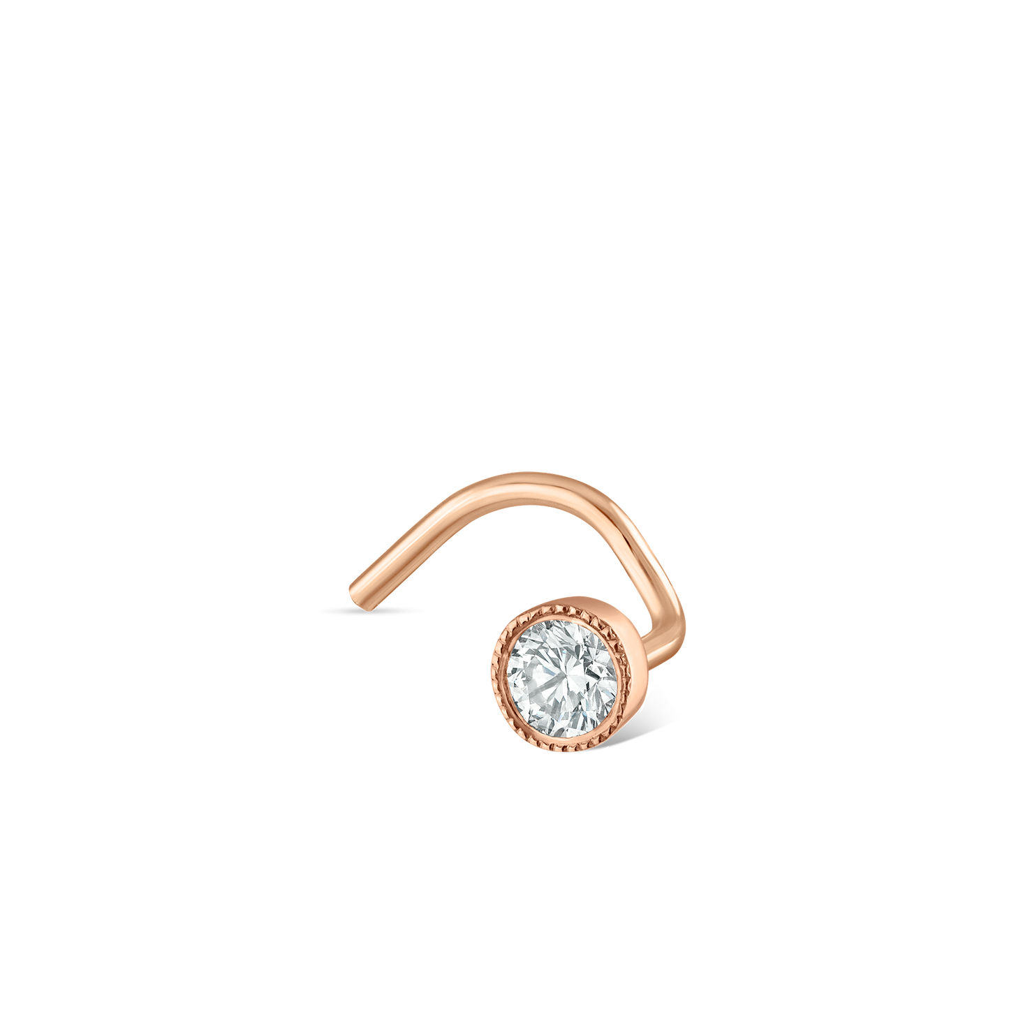 Diamond Scalloped Set Nostril Screw