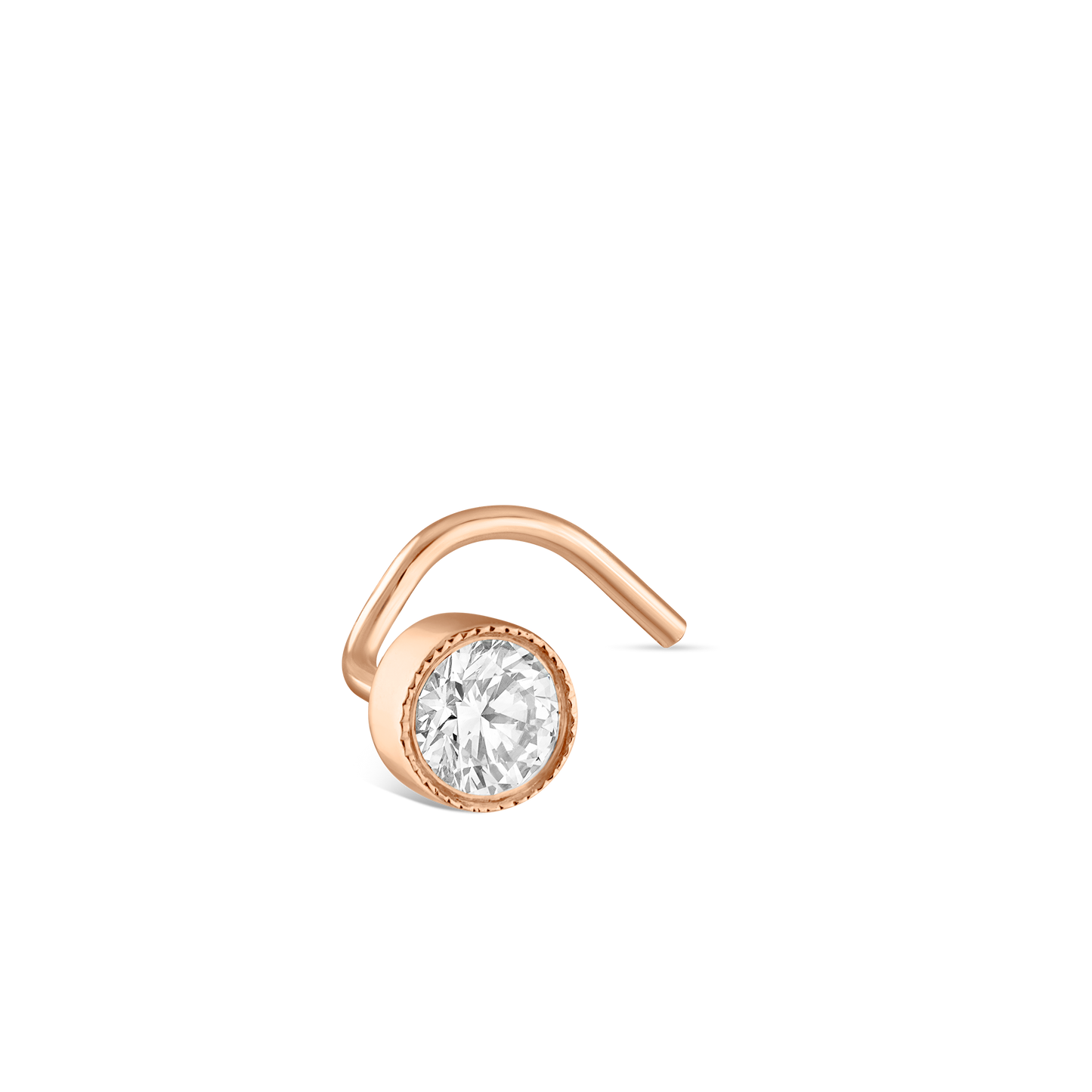 Diamond Scalloped Set Nostril Screw