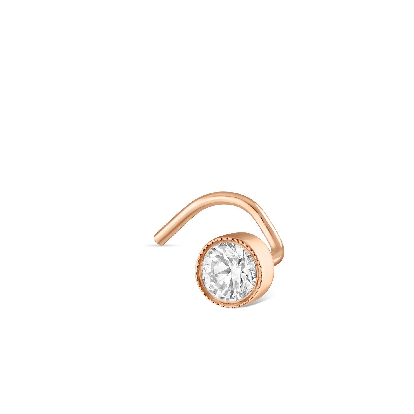Diamond Scalloped Set Nostril Screw